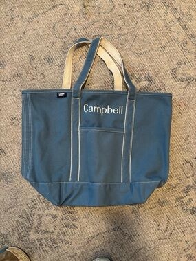 The Lands' End Large Zip Top Canvas Tote